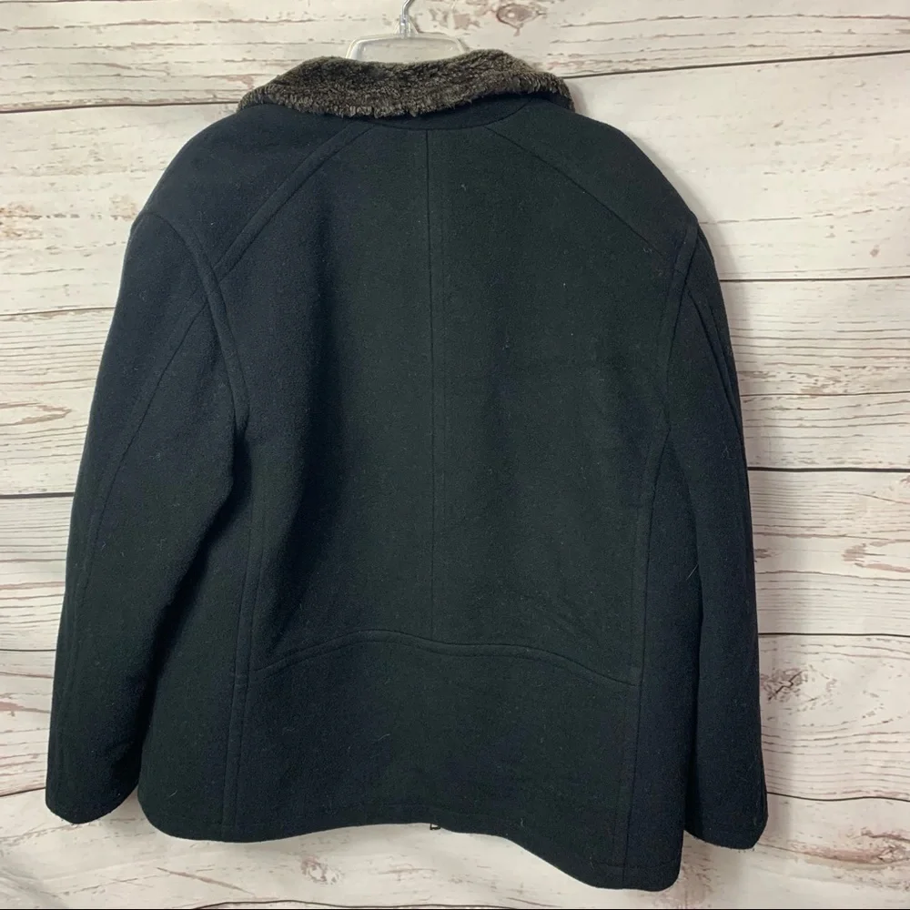 Marc New York Faux Fur Lined Wool Zippered Jacket